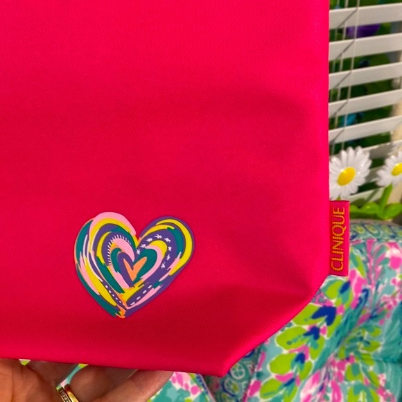 NEW! Lancôme hot pink and neon yellow tote - Picture 2 of 8